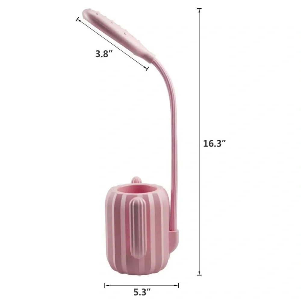 LED Pink Cactus-Shaped Desk Lamp